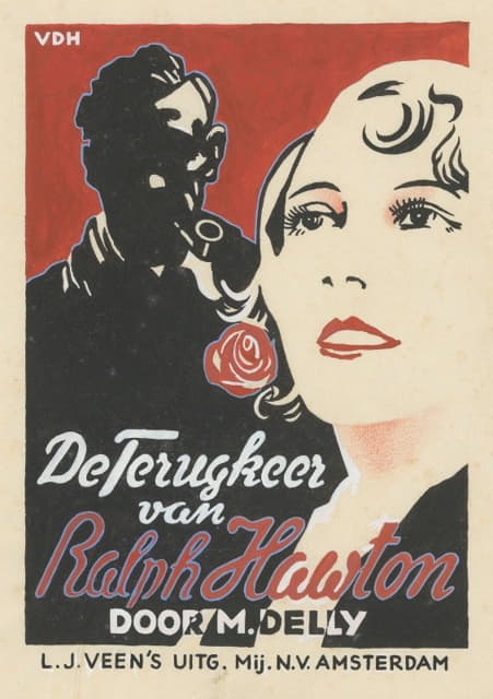 Anonymous - Bandontwerp voor; M. Delly, De terugkeer van Ralph Hawton (La vengeance de Ralph), c. 1933-1941
