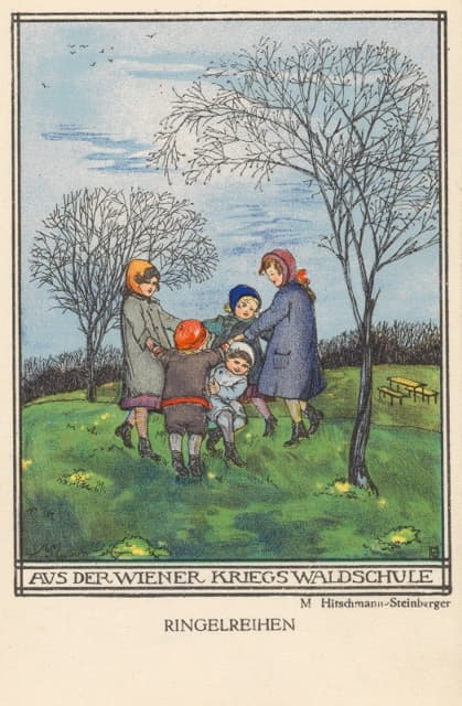 Marianne Hitschmann-Steinberger - ‘Aus der Wiener Kriegswaldschule’, Kriegspostkarte