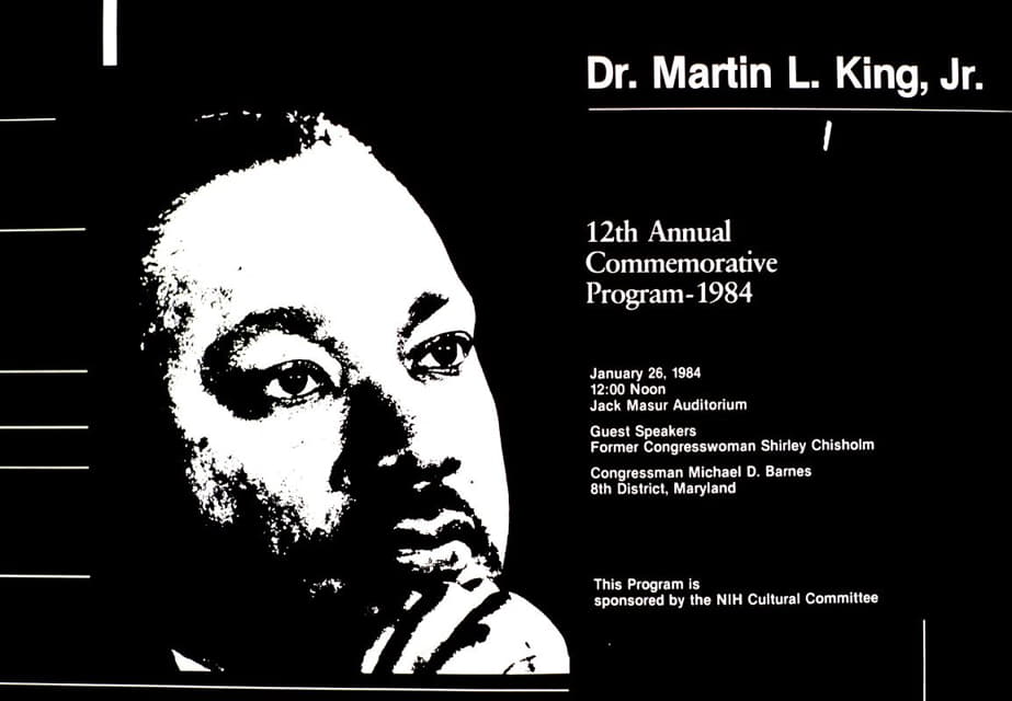 National Institutes of Health - Dr. Martin L. King, Jr; 12th annual commemorative program-1984