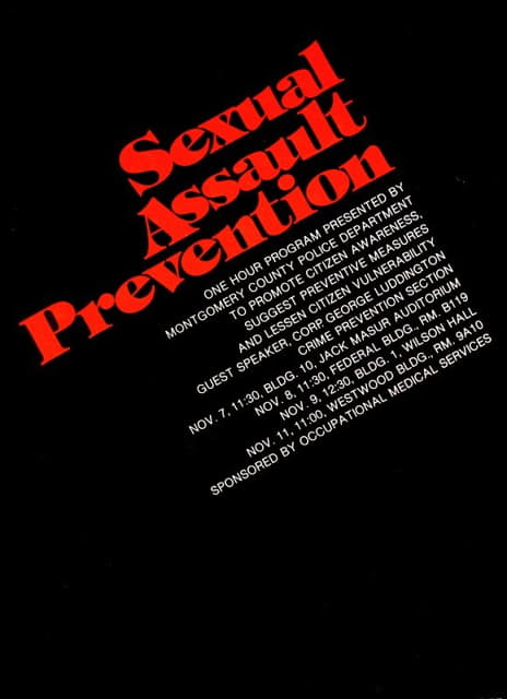 National Institutes of Health - Sexual assault prevention