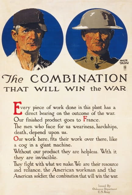 Adolph Treidler - The combination that will win the war