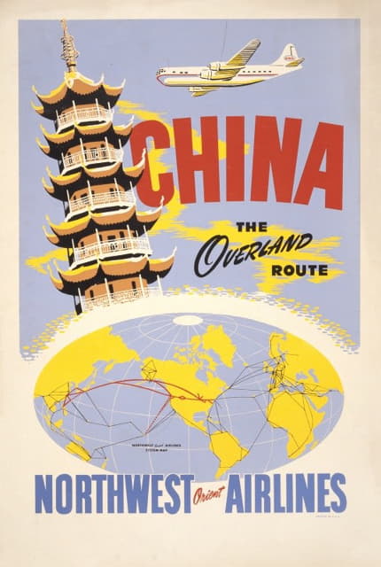 Anonymous - China, the overland route. Northwest Orient Airlines