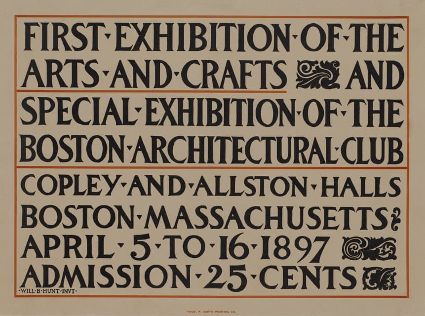 Anonymous - First exhibition of the arts & crafts & special exhibition of the Boston Architectural Club