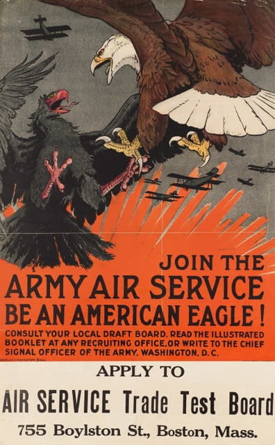 Charles Livingston Bull - Join the army air service. Be an American eagle!