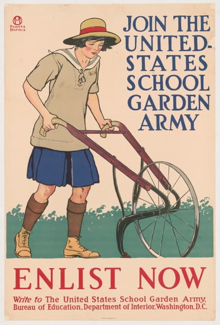 Edward Penfield - Join the United States school garden army – Enlist now