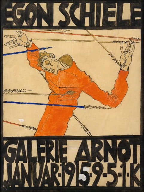 Egon Schiele - Plakat der Schiele-Ausstellung in der Galerie Arnot