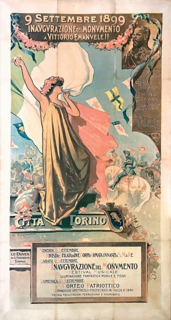1899年9月，维托里奥·伊曼纽尔二世纪念碑揭幕