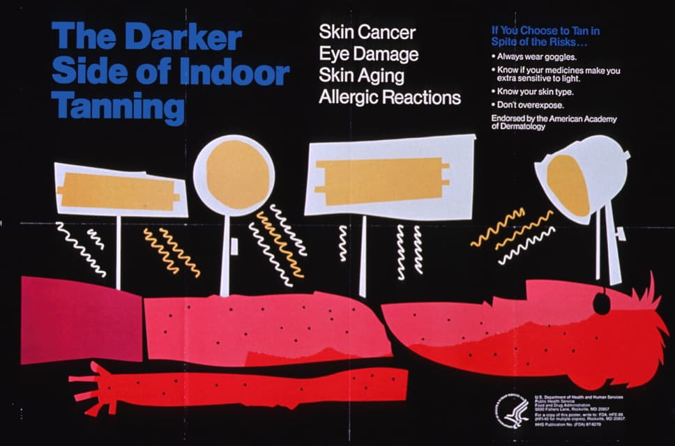 室内晒黑、皮肤癌、眼睛损伤、皮肤老化、过敏反应的黑暗面