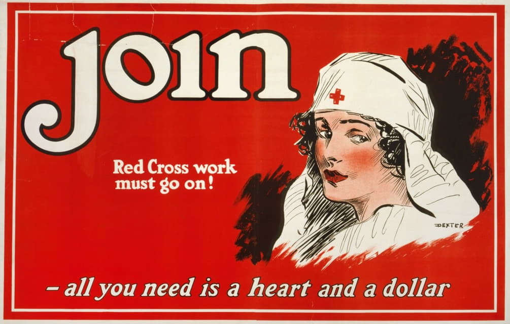 加入-红十字会的工作必须继续！你所需要的只是一颗心和一美元