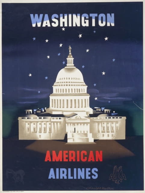 Edward McKnight Kauffer - Washington, American Airlines