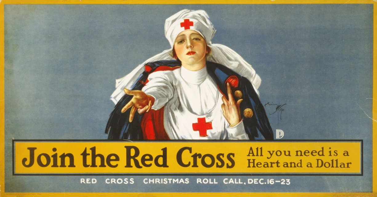 Harrison Fisher - Join the Red Cross – all you need is a heart and a dollar