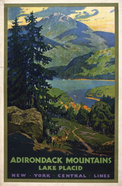 Walter L. Greene - Adirondack Mountains, Lake Placid New York Central Lines