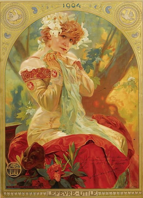 Alphonse Mucha - Lefevre-Utile Sarah Bernhardt