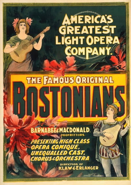 著名的原波士顿人是美国最伟大的轻歌剧。