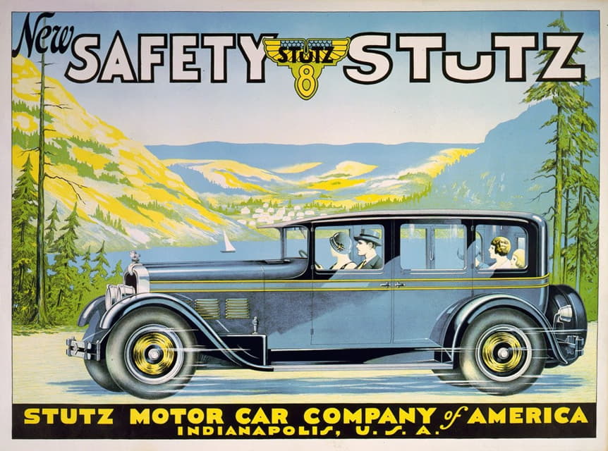 Anonymous - New safety Stutz–Stutz 8. Stutz Motor Car Company of America, Indianapolis, U.S.A