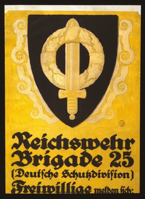 Julius Gipkens - Reichswehr Brigade 25 (Deutsche Schutzdivision). Freiwillige melden sich …