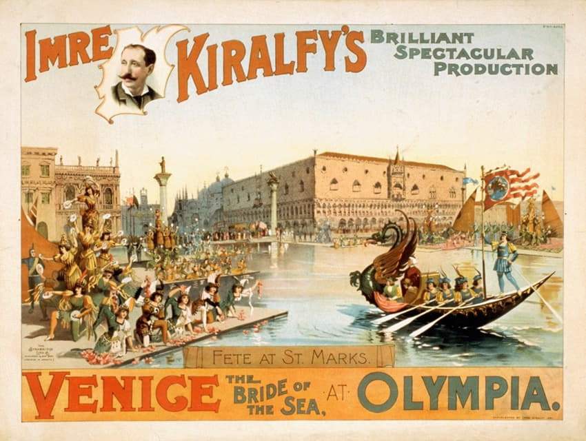 Strobridge and Co. Lith. - Imre Kiralfy’s brilliant spectacular production, Venice, the bride of the sea at Olympia