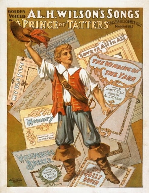 U.S. Lithograph Co. - Al. H. Wilson’s songs in A prince of tatters