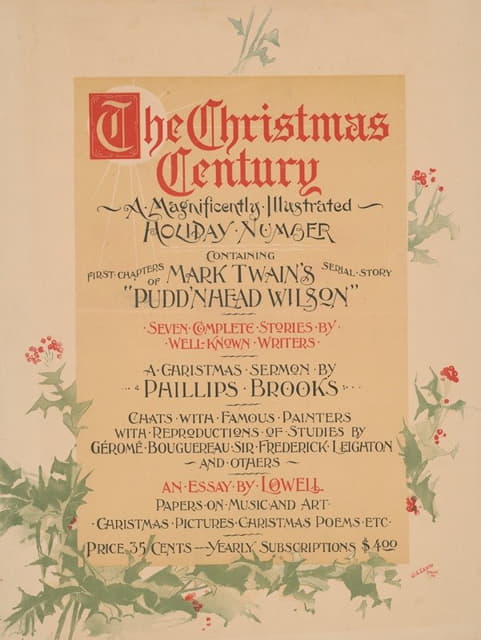 Anonymous - The Christmas Century, a magnificently illustrated holiday number…