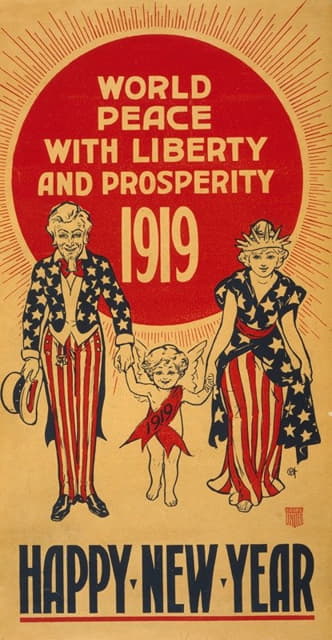 世界和平、自由与繁荣——1919年——新年快乐