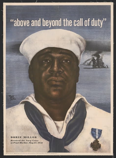 David Stone Martin - Above and beyond the call of duty–Dorie Miller received the Navy Cross at Pearl Harbor, May 27, 1942