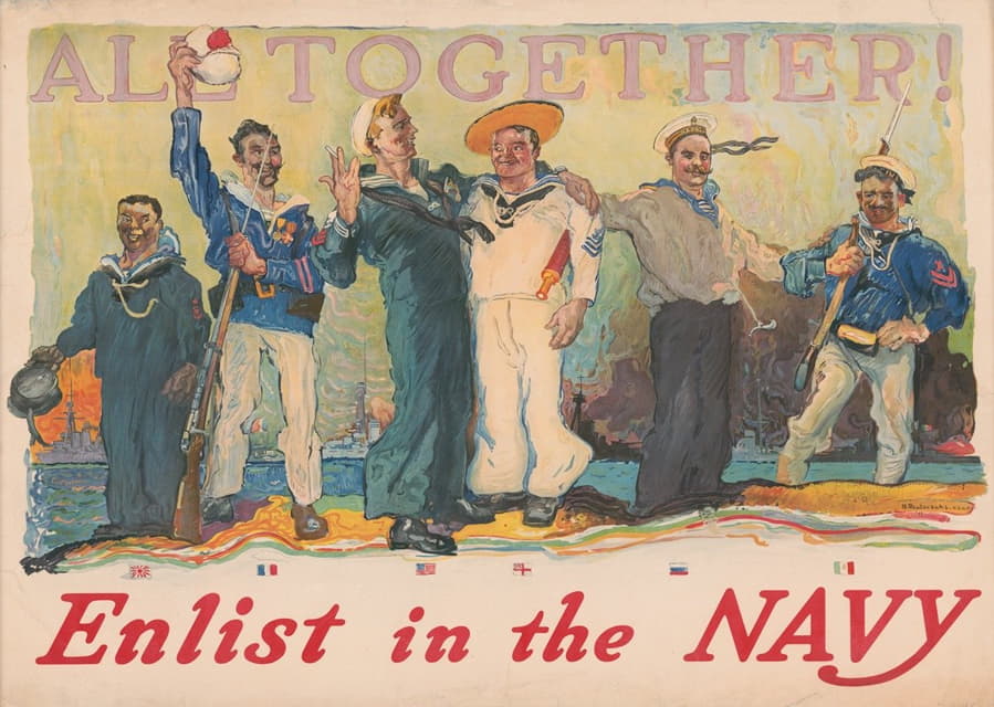 Henry Reuterdahl - All together! Enlist in the Navy