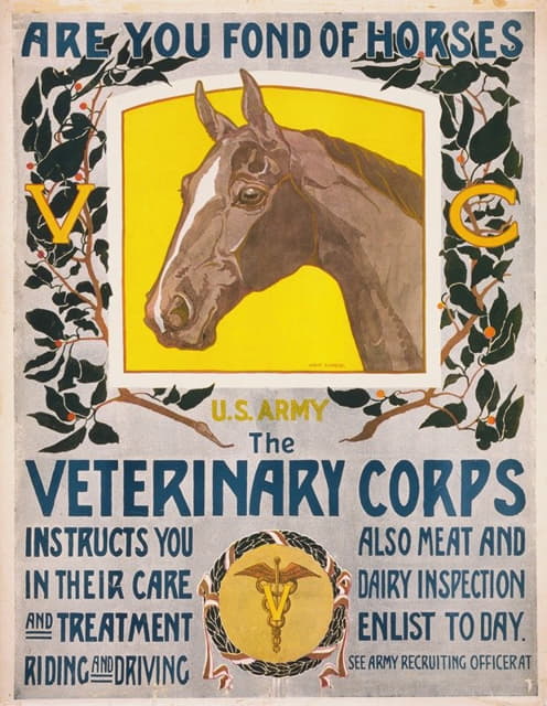 Horst Schreck - Are you fond of horses – U.S. Army – The Veterinary Corps instructs you in their care and treatment, riding and driving