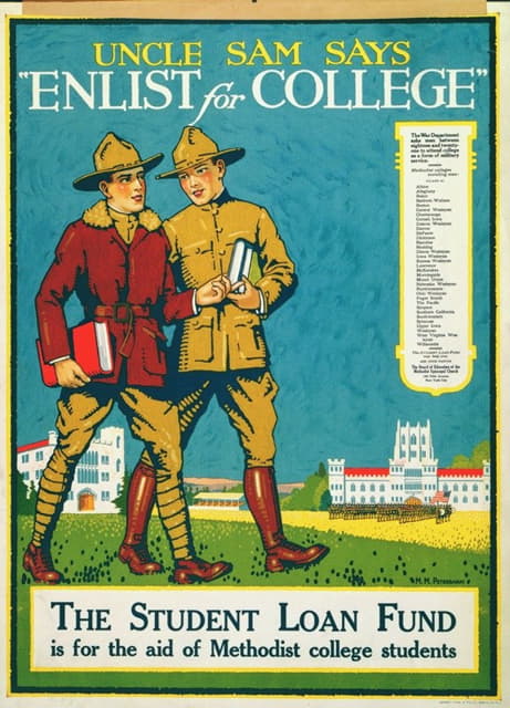 Maud Petersham - Uncle Sam says ‘Enlist for college’ The student loan fund is for the aid of Methodist college students