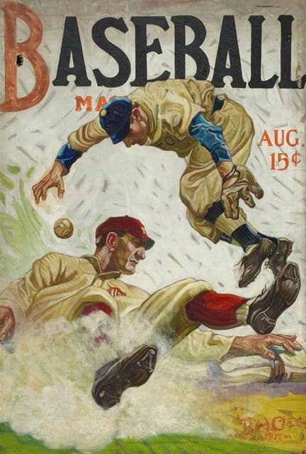 Benton Henderson Clark - Baseball Magazine cover, August