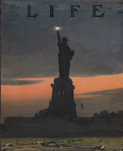 Edward Vincent Brewer - Lady Liberty at Night