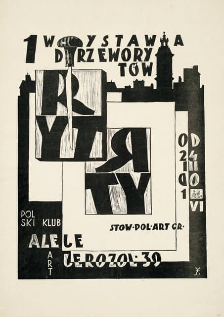 Tadeusz Cieślewski - 1 wystawa drzeworytów RYT od 24 III do 1 VI