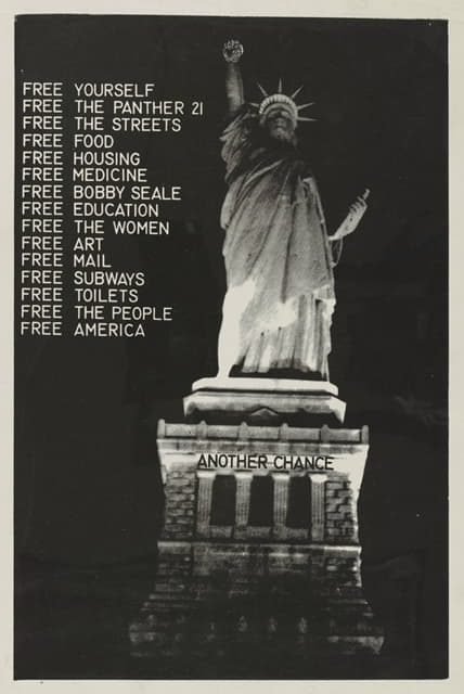 解放你自己，解放黑豹21号，解放街道，免费食物，免费住房，免费药品，免费博比·西尔，免费教育…