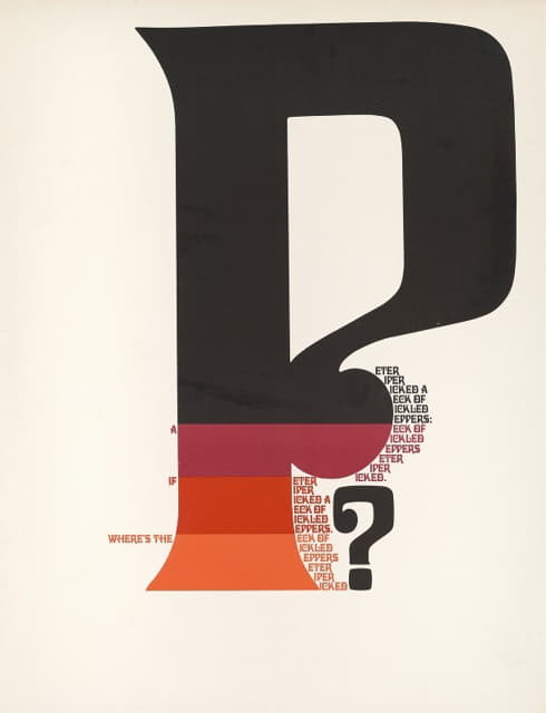 Herb Lubalin - Where’s the ‘P’ if a Peter Piper picked a peck of pickled peppers…