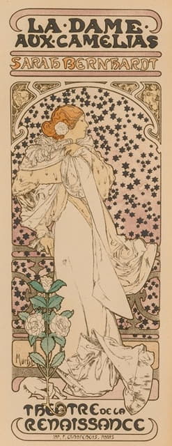 Alphonse Mucha - La Dame aux Camelias (from Les Maîtres de l’Affiche)