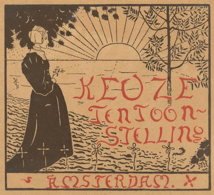 封面设计；1892年荷兰当代艺术精品展目录