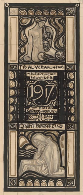 Richard Nicolaüs Roland Holst - Ontwerp voor Weldadigheidskalender voor 1917