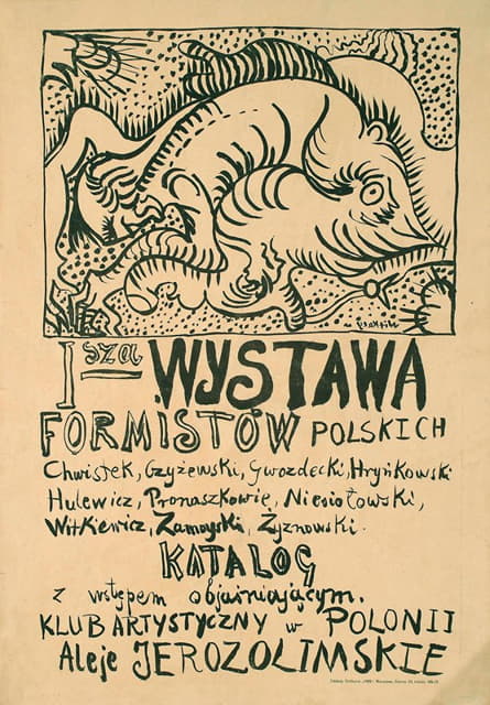 I-sza Wystawa Formistów Polskich, Chwistek, Czyżewski, Gwozdecki, Hryńkowski, Hulewicz, Pronaszkowie, Niesiołowski, Witkiewicz, Zamoyski (1919)