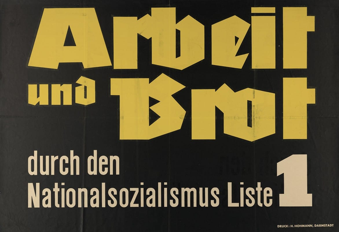 Anonymous - Arbeit und Brot durch den Nationalsozialismus Liste 1
