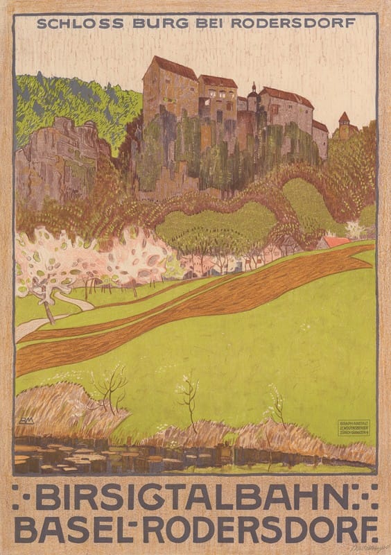 Burkhard Mangold - Birsigtalbahn Basel–Rodersdorf Depicted place Burg Castle