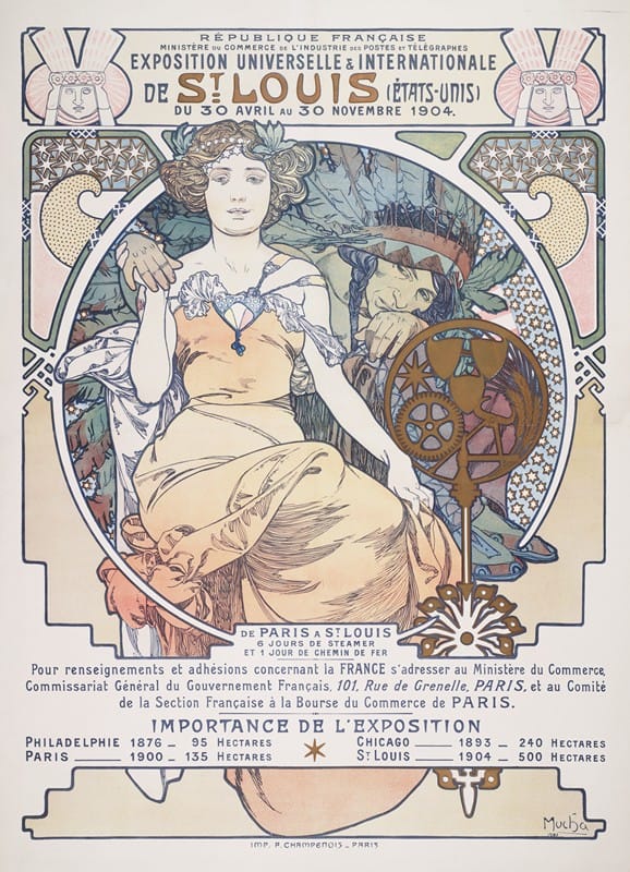 Alphonse Mucha - Exposition universelle & internationale de St. Louis (Etats-Unis), du 30 Avril au 30 Novembre 1904