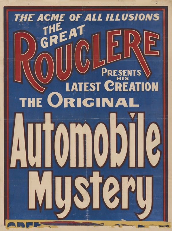 Anonymous - The Great Rouclere; the original automobile mystery