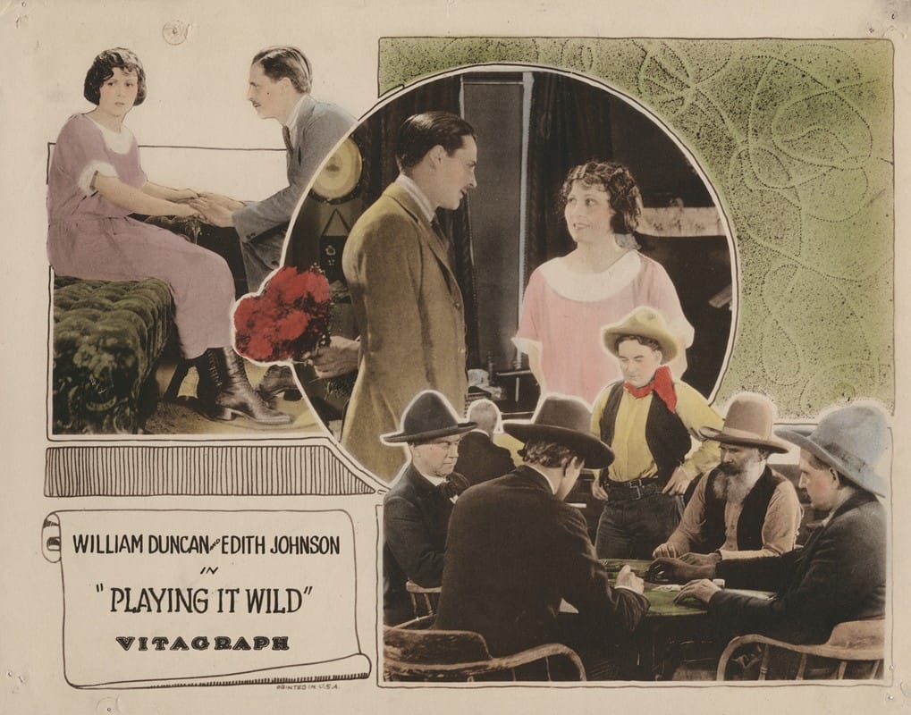 Anonymous - William Duncan and Edith Johnson in ‘Playing it wild’