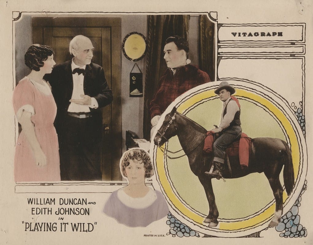 Anonymous - William Duncan and Edith Johnson in ‘Playing it wild’