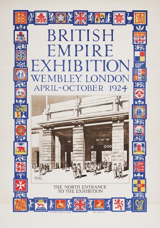 Ernest Coffin - British Empire Exhibition, Wembley, London, April-October 1924; The north entrance to the exhibition