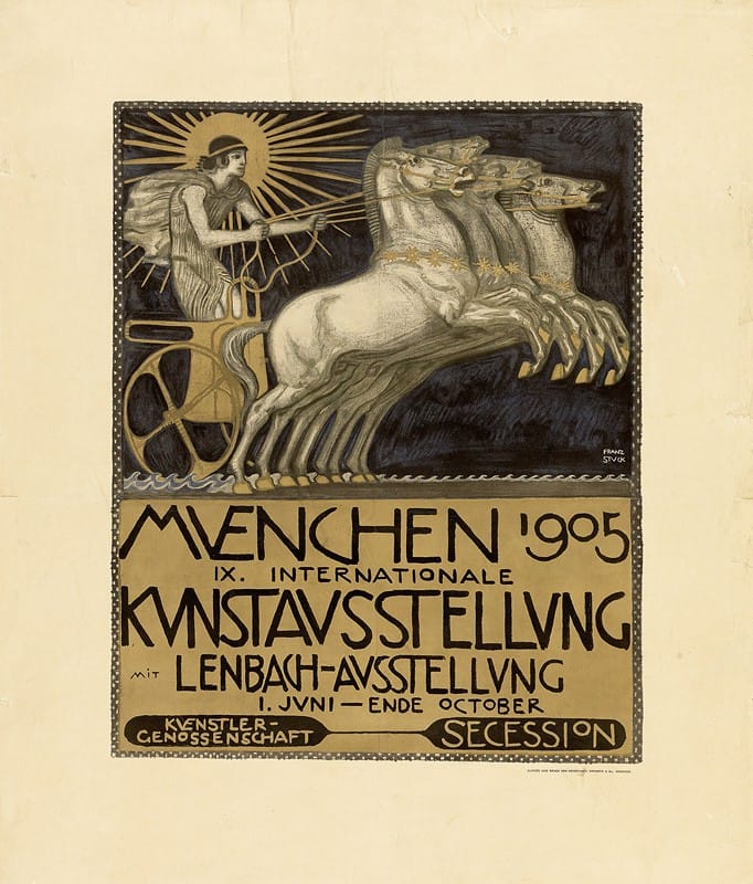 Franz von Stuck - Plakat zur IX. Internationalen Kunstausstellung in München