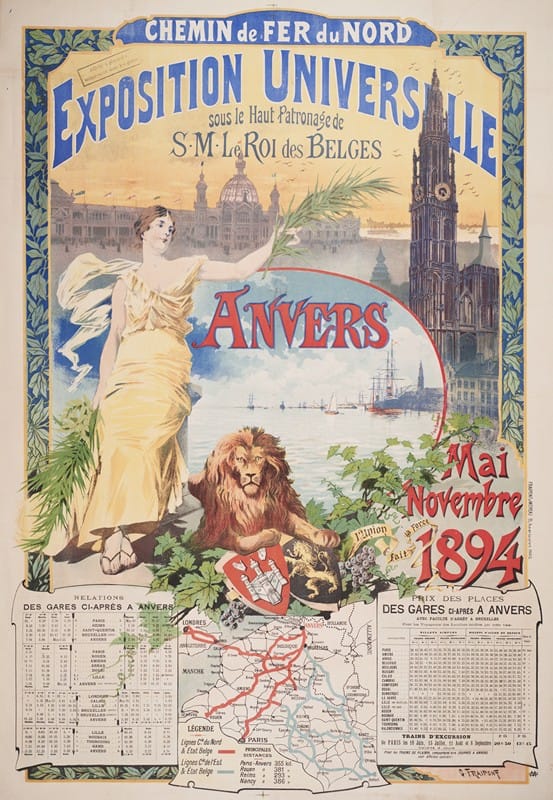 Gustave Fraipont - Exposition universelle sous le haut patronage de S.M. Le Roi des Belges.