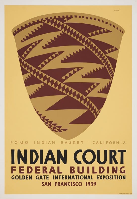 Louis Siegriest - Pomo Indian basket, California