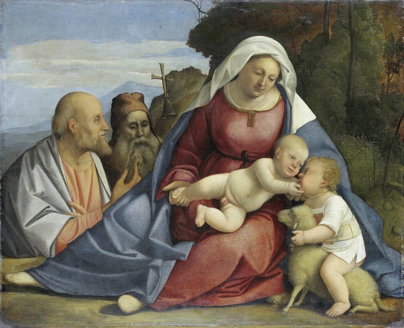 Anonymous - Madonna and Child with the Infant John the Baptist and Saints Peter and Anthony
