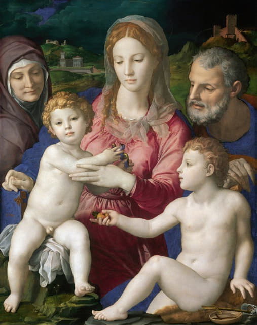 Agnolo Bronzino - Holy Family with St. Anne and the Infant St. John