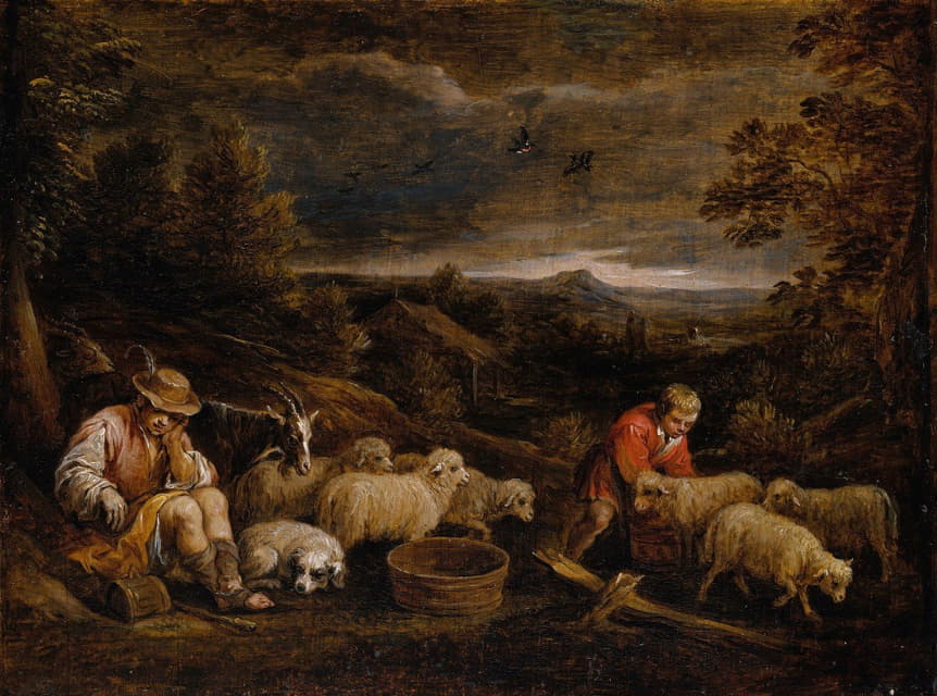 David Teniers The Younger - Shepherds and Sheep